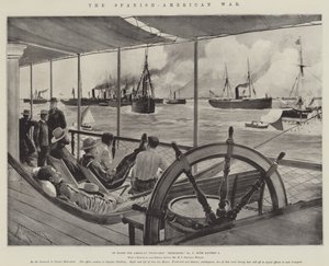 La guerre hispano-américaine, à bord du navire de troupes américain Berkshire, n° 9, avec la batterie 2